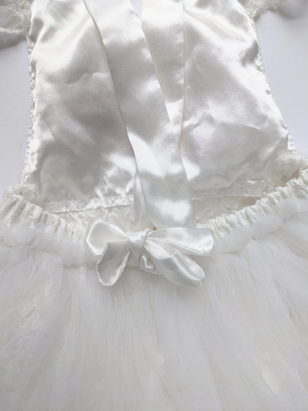 Baby Girl's 1st Birthday Ivory Lace Onesie with Ballerina Tutu